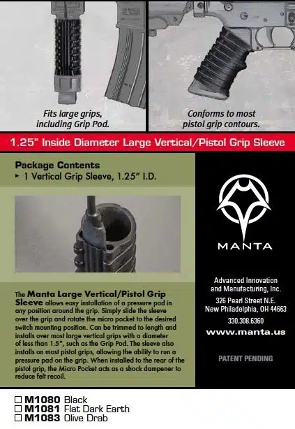 Vertical/Pistol Grip Sleeves (1.25" ID) - Image 2